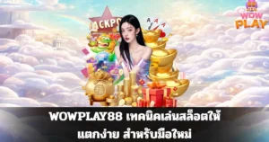WOWPLAY88 เทคนิคเล่นสล็อตให้แตกง่าย สำหรับมือใหม่